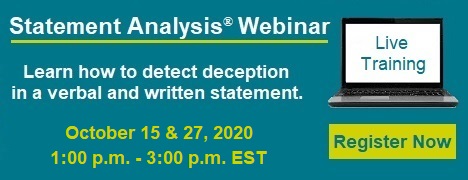 Statement Analysis Webinars - October 2020